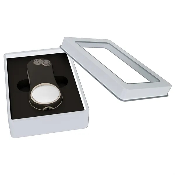 Divot with a rubber grip, magnetized ball marker, and tin.... from ASI 57653 Gold Bond