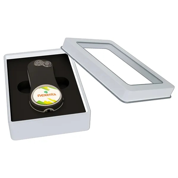 Divot with a rubber grip, magnetized ball marker, and tin.... from ASI 57653 Gold Bond