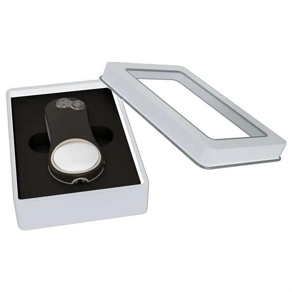 Divot with a rubber grip, magnetized ball marker, and tin.... from ASI 57653 Gold Bond