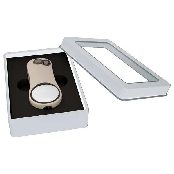 Divot with a rubber grip, magnetized ball marker, and tin.... from ASI 57653 Gold Bond