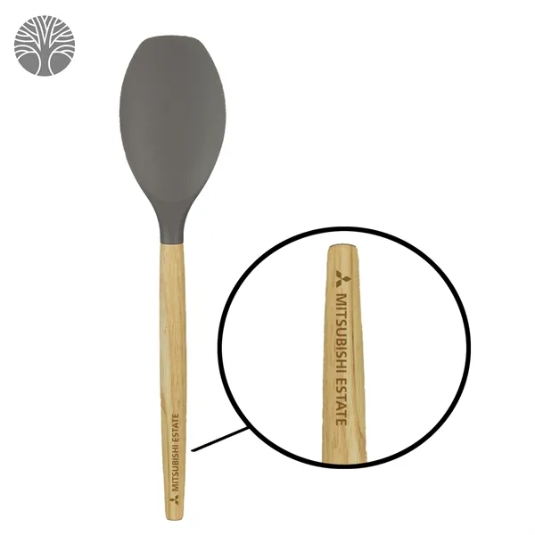 12 7/16" x 2 11/16" silicone spoon with wooden handle.... from ASI 57653 Gold Bond