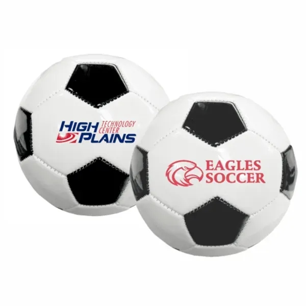18" mini synthetic leather soccer ball with customization... from ASI 55675 Galaxy Balloons Inc / Galactic Fun Time Line
