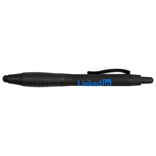 Stylus pen with a rubberized barrel and plunger.... from ASI 57653 Gold Bond