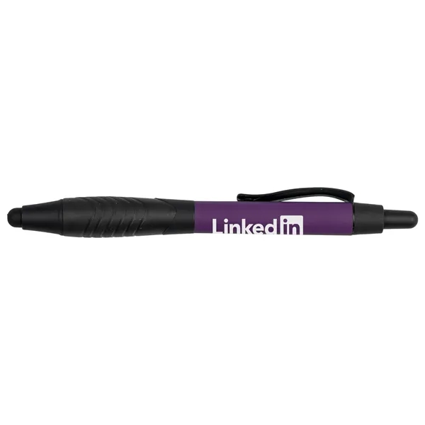 Stylus pen with a rubberized barrel and plunger.... from ASI 57653 Gold Bond