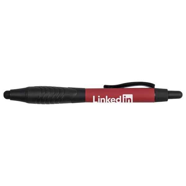 Stylus pen with a rubberized barrel and plunger.... from ASI 57653 Gold Bond