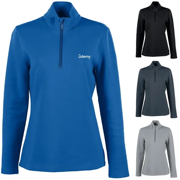 Women's fleece with a 1/4 zip, UV protection, and pill and... from ASI 57653 Gold Bond
