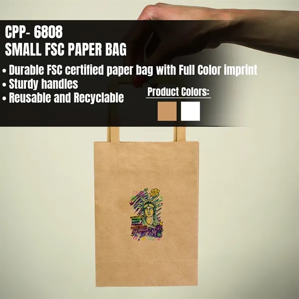 SMALL FSC PAPER BAG... from ASI 30208 A P Specialties / AP Specialties