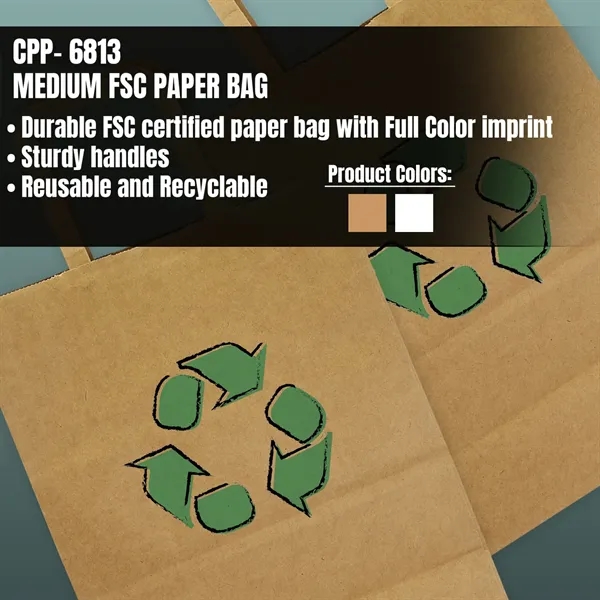 MEDIUM FSC PAPER BAG... from ASI 30208 A P Specialties / AP Specialties