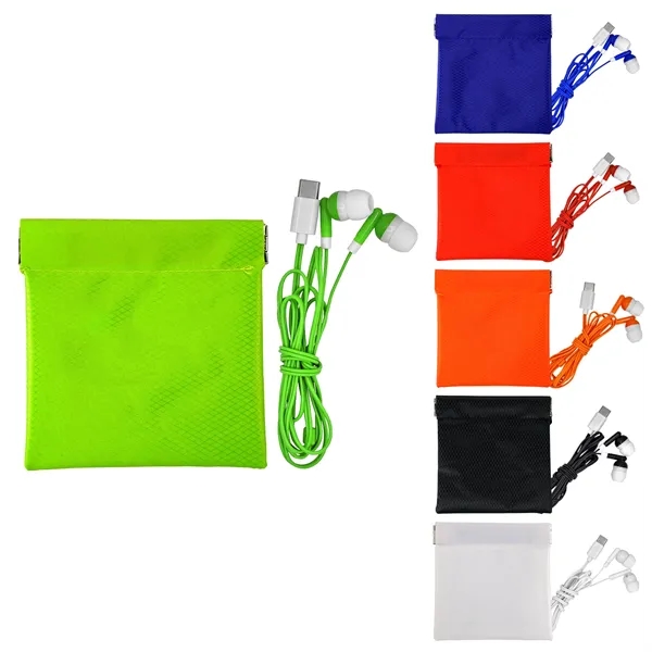Colorful Type C Ear Bud Pop Up Pouch... from ASI 30208 A P Specialties / AP Specialties