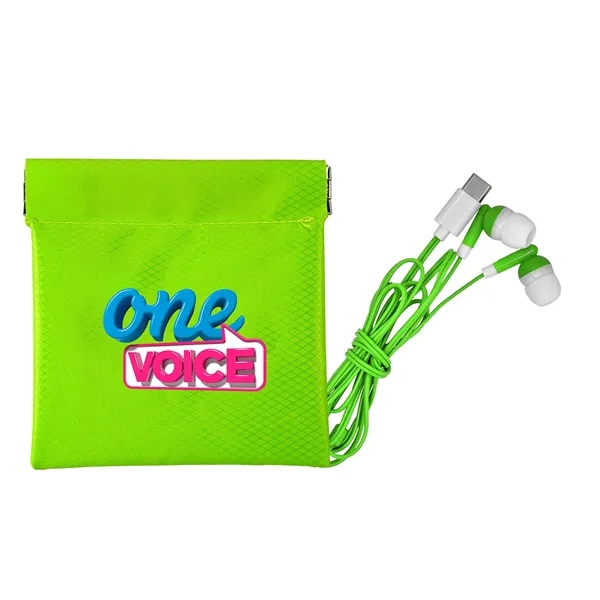 Colorful Type C Ear Bud Pop Up Pouch... from ASI 30208 A P Specialties / AP Specialties
