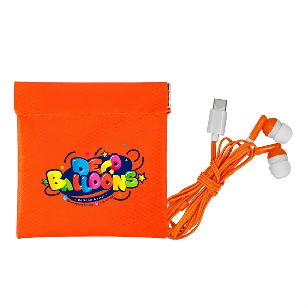 Colorful Type C Ear Bud Pop Up Pouch... from ASI 30208 A P Specialties / AP Specialties