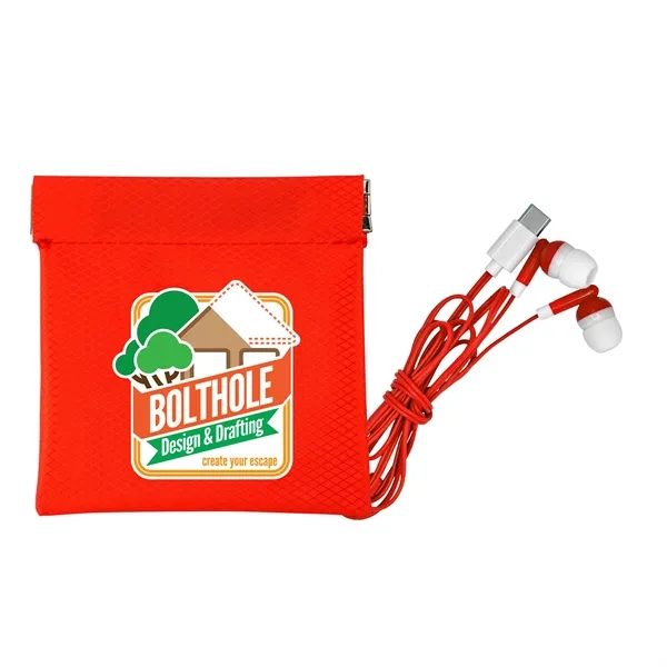 Colorful Type C Ear Bud Pop Up Pouch... from ASI 30208 A P Specialties / AP Specialties