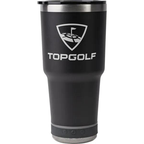 28-ounce bottle with double-wall insulation, Bluetooth speaker, microphone, and LED light.... from ASI 57653 Gold Bond