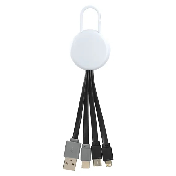 WHITE VIVID CLIP 3-IN-1 DUAL INPUT CHARGING CABLE... from ASI 30208 A P Specialties / AP Specialties