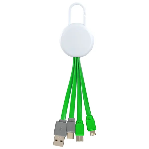 WHITE VIVID CLIP 3-IN-1 DUAL INPUT CHARGING CABLE... from ASI 30208 A P Specialties / AP Specialties