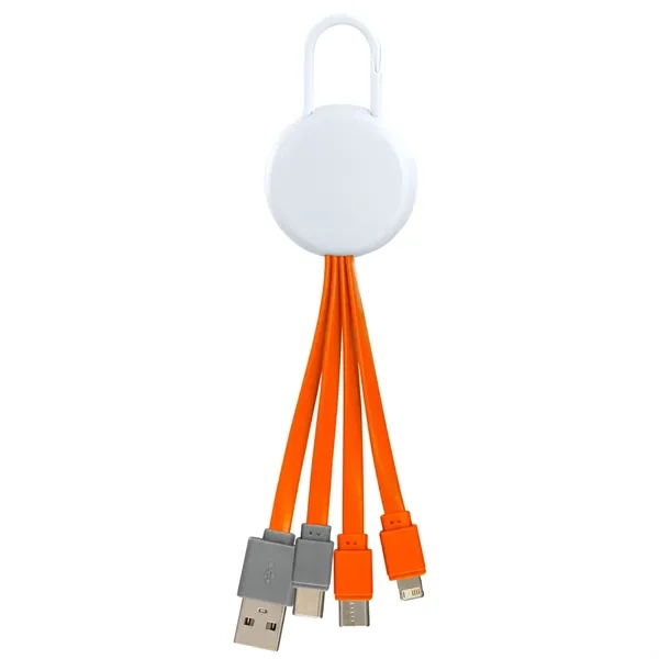 WHITE VIVID CLIP 3-IN-1 DUAL INPUT CHARGING CABLE... from ASI 30208 A P Specialties / AP Specialties