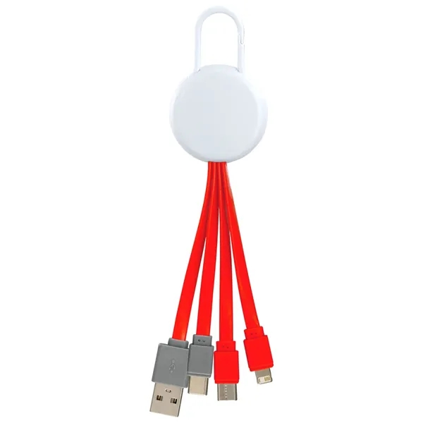 WHITE VIVID CLIP 3-IN-1 DUAL INPUT CHARGING CABLE... from ASI 30208 A P Specialties / AP Specialties