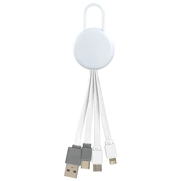 WHITE VIVID CLIP 3-IN-1 DUAL INPUT CHARGING CABLE... from ASI 30208 A P Specialties / AP Specialties