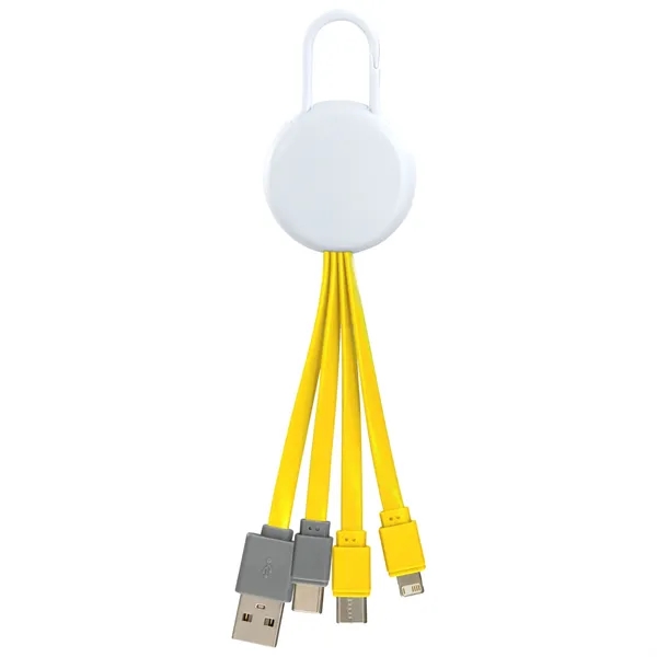 WHITE VIVID CLIP 3-IN-1 DUAL INPUT CHARGING CABLE... from ASI 30208 A P Specialties / AP Specialties
