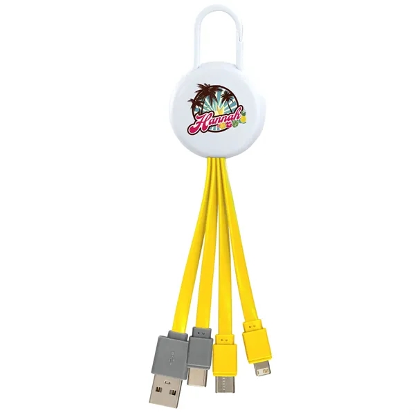 WHITE VIVID CLIP 3-IN-1 DUAL INPUT CHARGING CABLE... from ASI 30208 A P Specialties / AP Specialties