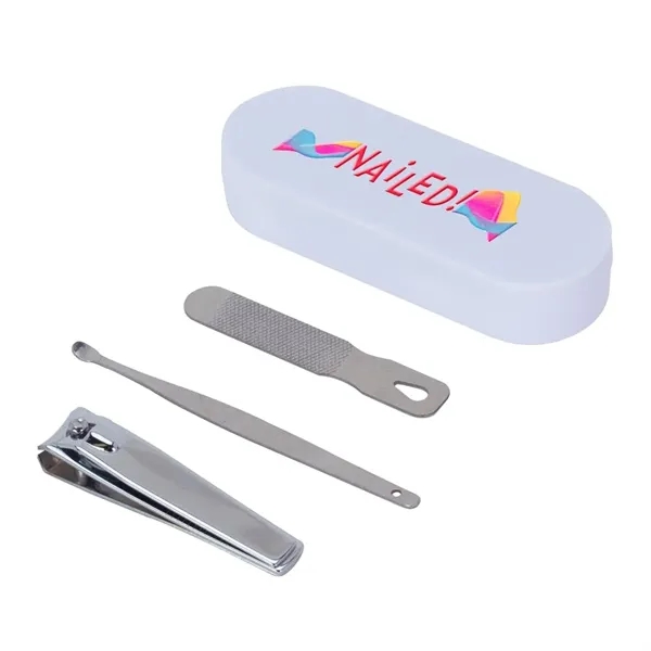 Manicure set with a nail file, clipper and cuticle pusher.... from ASI 88060 Snugz/USA Inc