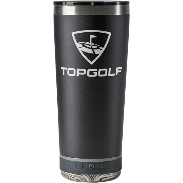 18-ounce bottle with double-wall insulation, Bluetooth speaker, microphone, and LED light.... from ASI 57653 Gold Bond