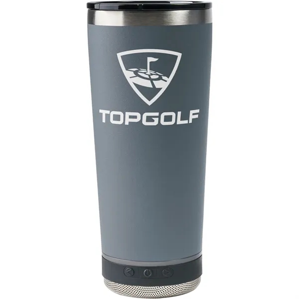 18-ounce bottle with double-wall insulation, Bluetooth speaker, microphone, and LED light.... from ASI 57653 Gold Bond