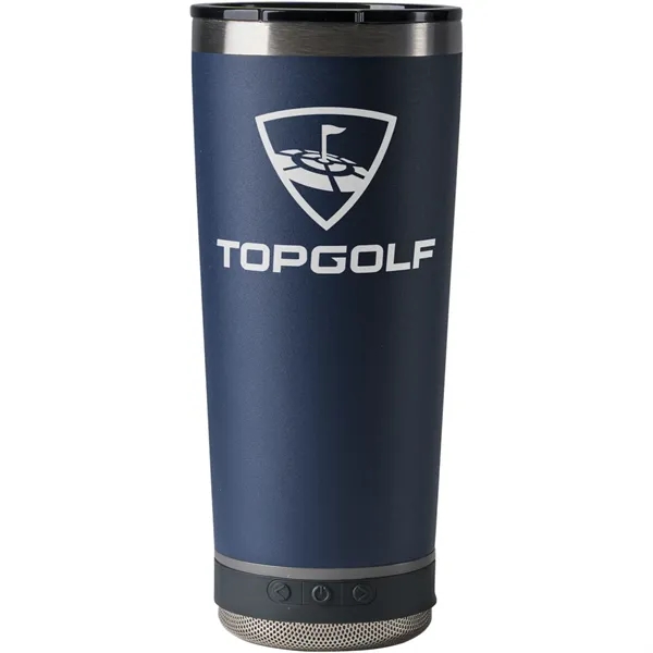 18-ounce bottle with double-wall insulation, Bluetooth speaker, microphone, and LED light.... from ASI 57653 Gold Bond