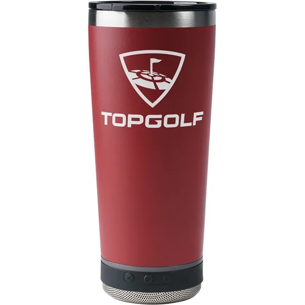 18-ounce bottle with double-wall insulation, Bluetooth speaker, microphone, and LED light.... from ASI 57653 Gold Bond