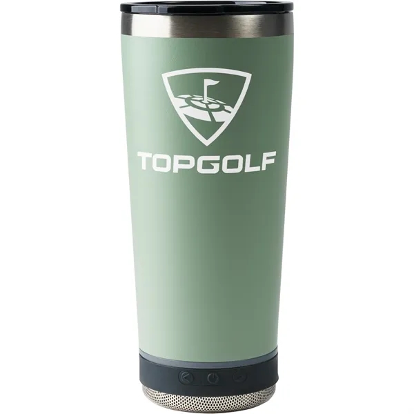 18-ounce bottle with double-wall insulation, Bluetooth speaker, microphone, and LED light.... from ASI 57653 Gold Bond