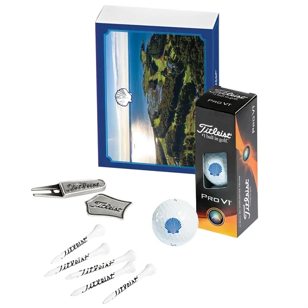 Golf kit with three golf balls, ball marker, divot tool, and... from ASI 57653 Gold Bond
