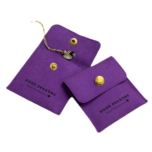 Microfiber pouch with snap-fastener plus 1c1p silkscreen imprint plus standard shipping... from ASI 37218 Athena Promo (tm)