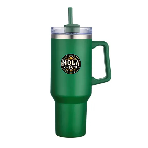 40 oz. Stainless steel travel mug with vacuum insulation, handle, lid... from ASI 98360 WOWLine / WOWLine®