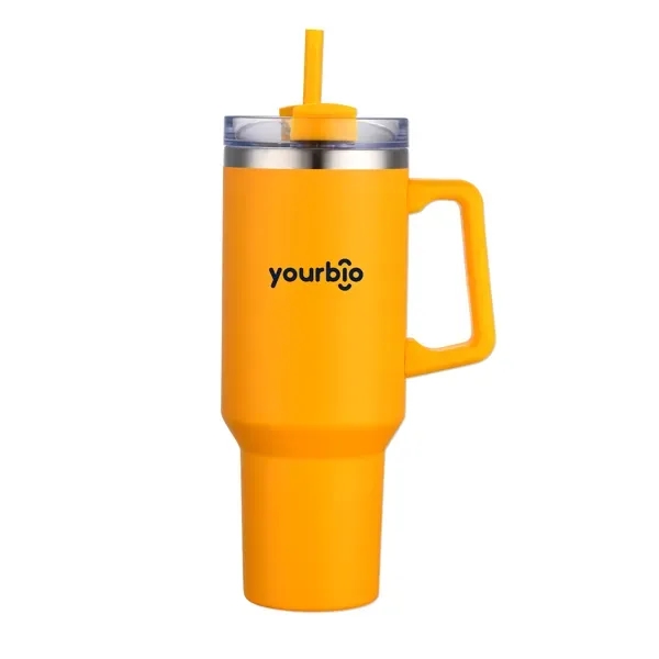 40 oz. Stainless steel travel mug with vacuum insulation, handle, lid... from ASI 98360 WOWLine / WOWLine®