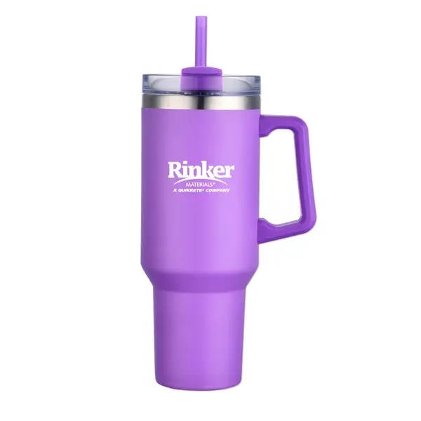 40 oz. Stainless steel travel mug with vacuum insulation, handle, lid... from ASI 98360 WOWLine / WOWLine®