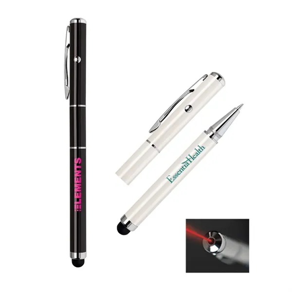 3-in-1 Laser Pointer Metal Cap Off Ballpoint Stylus Pen... from ASI 31517 Admart Products / Admart Line