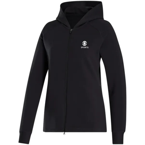 Women's hoodie with a front zipper, hoodie, side pockets, and four-way... from ASI 57653 Gold Bond