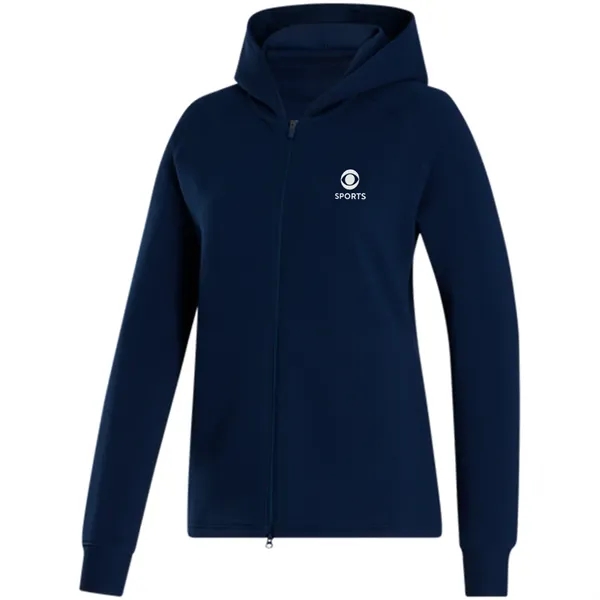 Women's hoodie with a front zipper, hoodie, side pockets, and four-way... from ASI 57653 Gold Bond