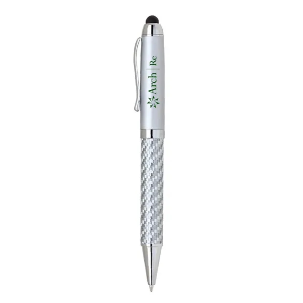 Heavyweight twist-action brass ballpoint pen with a stylus.... from ASI 31517 Admart Products / Admart Line