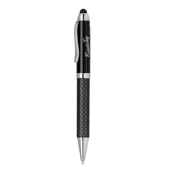 Heavyweight twist-action brass ballpoint pen with a stylus.... from ASI 31517 Admart Products / Admart Line