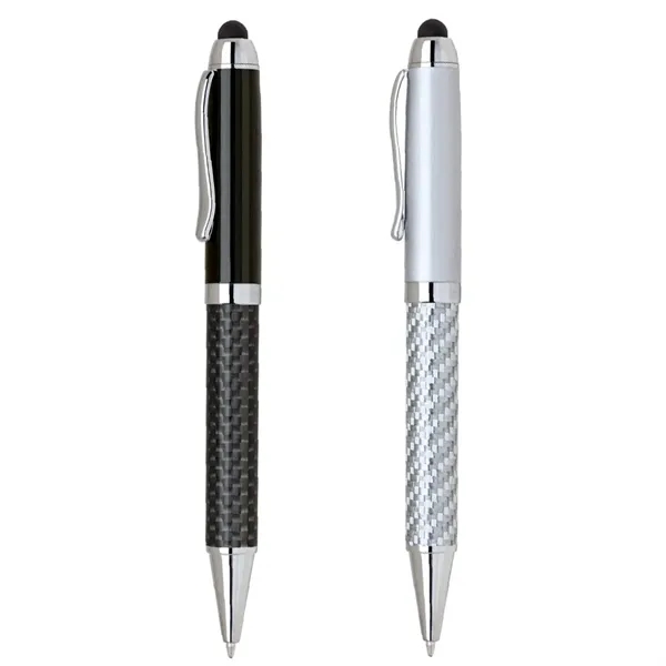 Heavyweight twist-action brass ballpoint pen with a stylus.... from ASI 31517 Admart Products / Admart Line