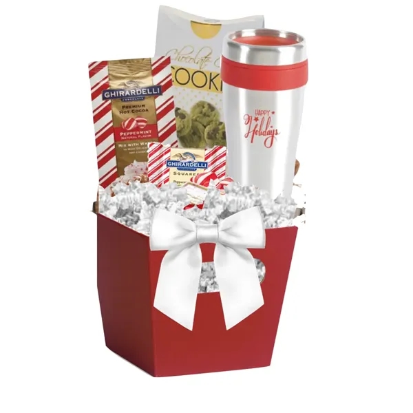 Holiday Basket with Cocoa and Tumbler... from ASI 89971 Stuff A Mug