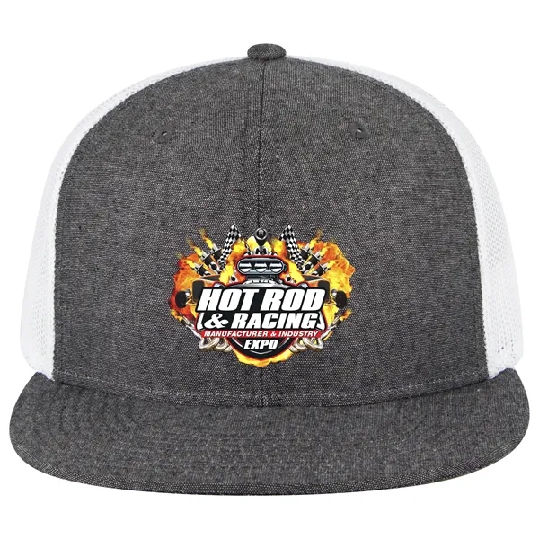 OTTO SNAP 6 PANEL MID PROFILE MESH BACK TRUCKER SNAPBACK HAT... from ASI 30208 A P Specialties / AP Specialties