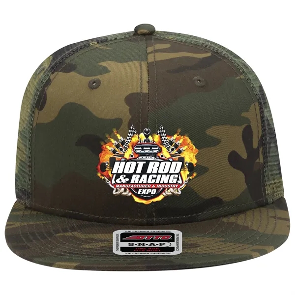 OTTO SNAP 6 PANEL MID PROFILE MESH BACK TRUCKER SNAPBACK HAT... from ASI 30208 A P Specialties / AP Specialties