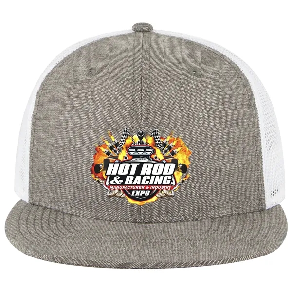 OTTO SNAP 6 PANEL MID PROFILE MESH BACK TRUCKER SNAPBACK HAT... from ASI 30208 A P Specialties / AP Specialties