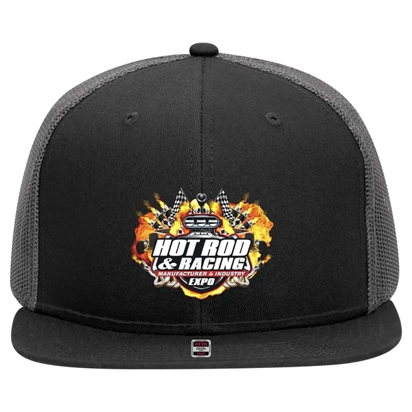 OTTO SNAP 6 PANEL MID PROFILE MESH BACK TRUCKER SNAPBACK HAT... from ASI 30208 A P Specialties / AP Specialties