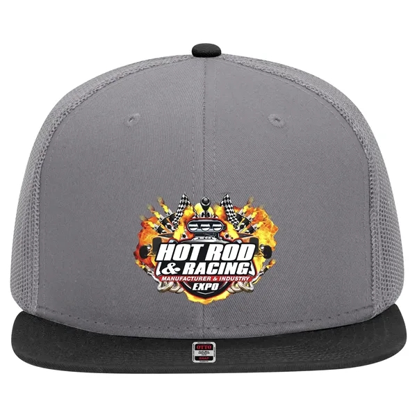 OTTO SNAP 6 PANEL MID PROFILE MESH BACK TRUCKER SNAPBACK HAT... from ASI 30208 A P Specialties / AP Specialties