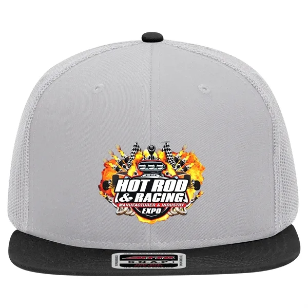 OTTO SNAP 6 PANEL MID PROFILE MESH BACK TRUCKER SNAPBACK HAT... from ASI 30208 A P Specialties / AP Specialties