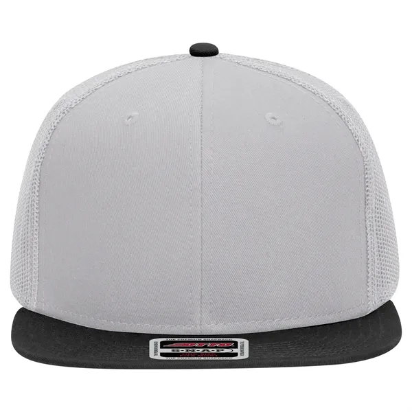 OTTO SNAP 6 PANEL MID PROFILE MESH BACK TRUCKER SNAPBACK HAT... from ASI 30208 A P Specialties / AP Specialties