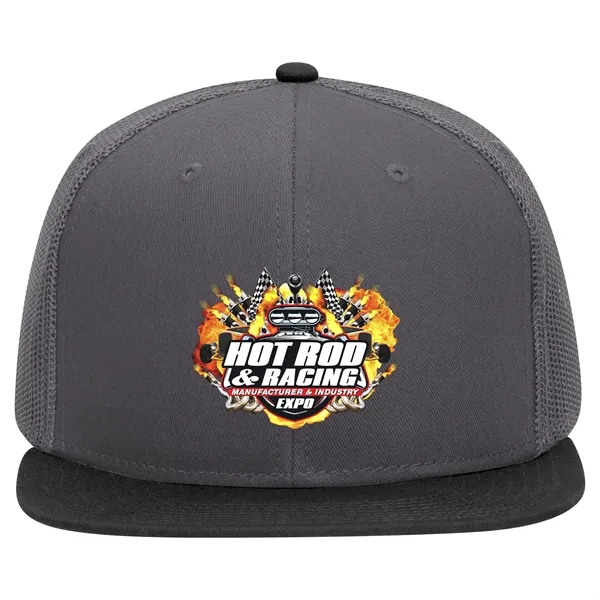 OTTO SNAP 6 PANEL MID PROFILE MESH BACK TRUCKER SNAPBACK HAT... from ASI 30208 A P Specialties / AP Specialties